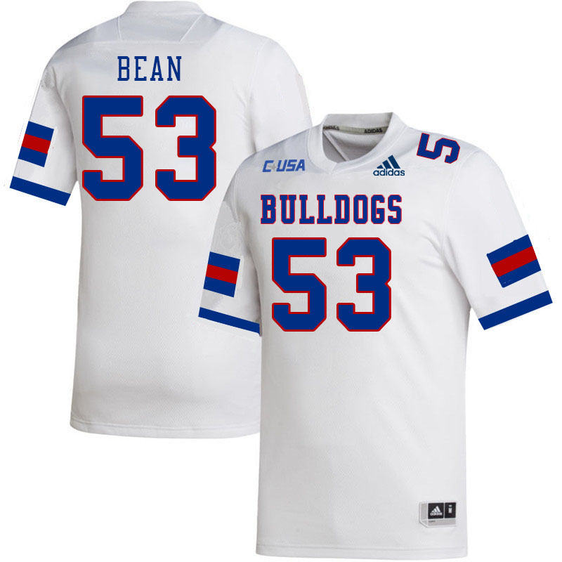 Men-Youth #53 Erron Bean Louisiana Tech Bulldogs 2023 College Football Jerseys Stitched-White
